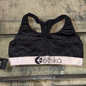 Ethika Black and White Sports Bra